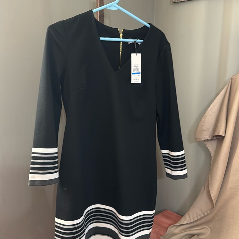Calvin Klein Black and White Dress